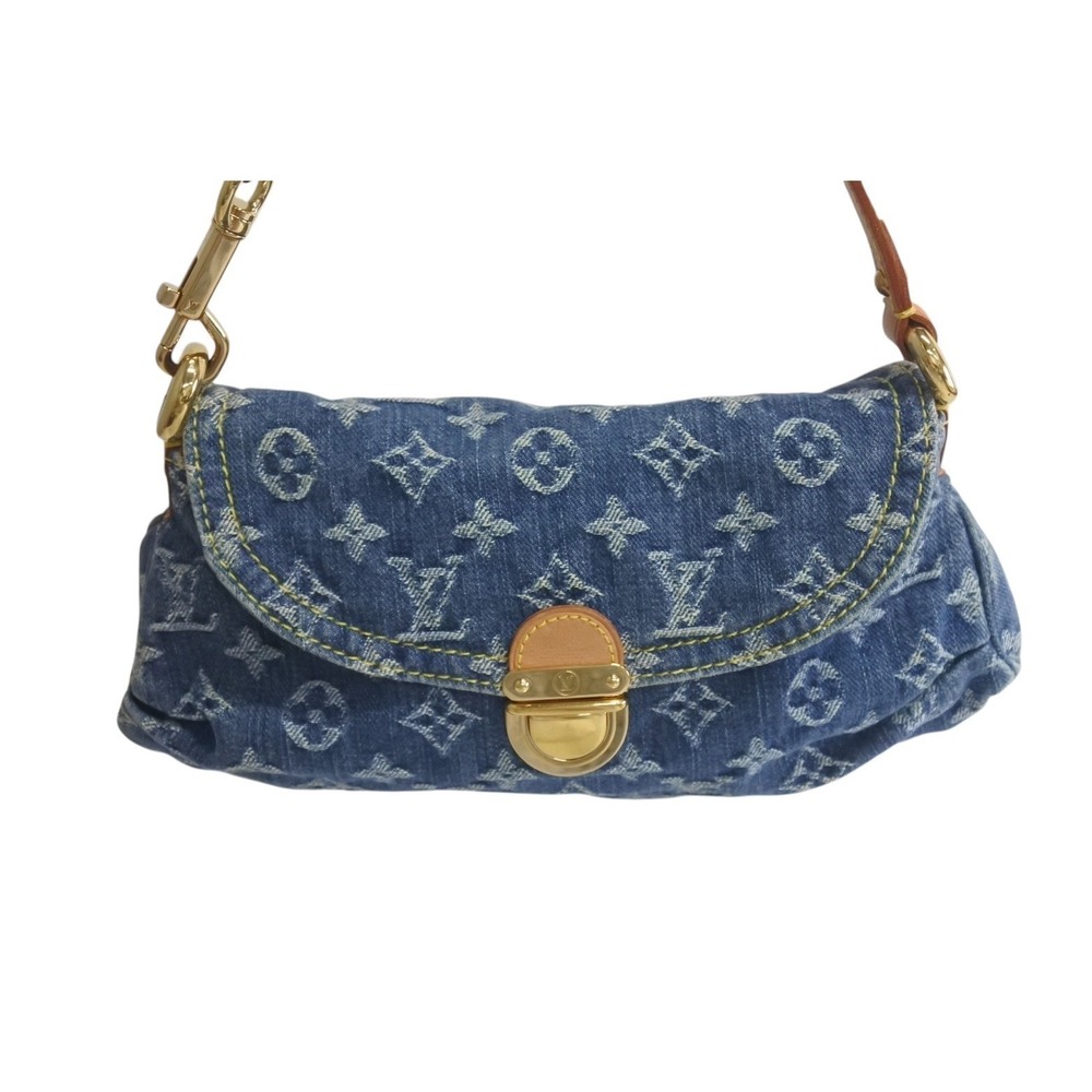 LOUIS VUITTON Pleaty handbag Monogram denim leather blue - Picture 2 of 8